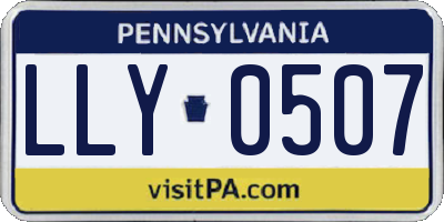 PA license plate LLY0507