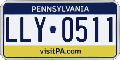 PA license plate LLY0511
