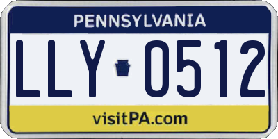PA license plate LLY0512
