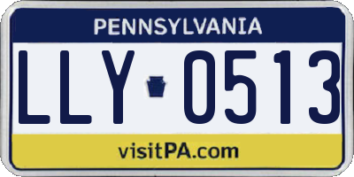 PA license plate LLY0513