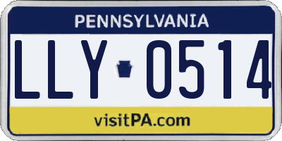 PA license plate LLY0514
