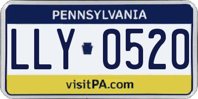 PA license plate LLY0520