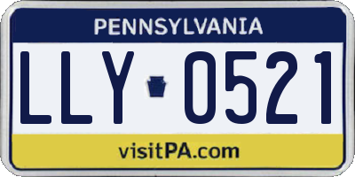 PA license plate LLY0521