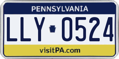 PA license plate LLY0524