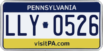 PA license plate LLY0526