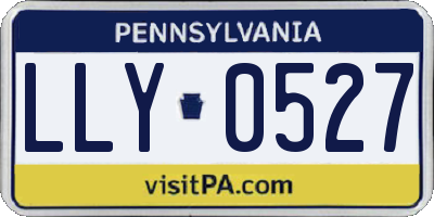 PA license plate LLY0527