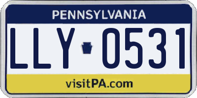 PA license plate LLY0531
