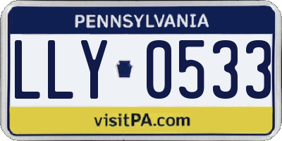 PA license plate LLY0533