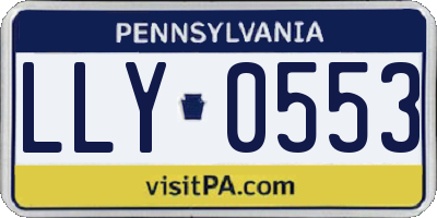 PA license plate LLY0553