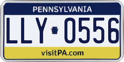 PA license plate LLY0556