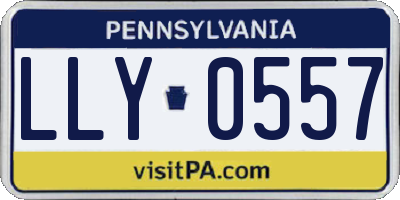 PA license plate LLY0557