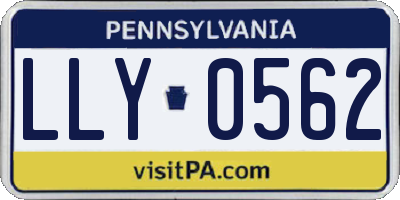 PA license plate LLY0562