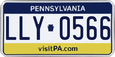 PA license plate LLY0566