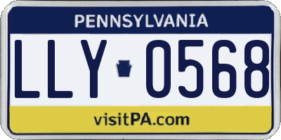 PA license plate LLY0568