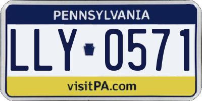 PA license plate LLY0571