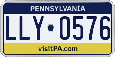 PA license plate LLY0576