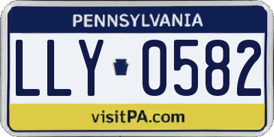 PA license plate LLY0582