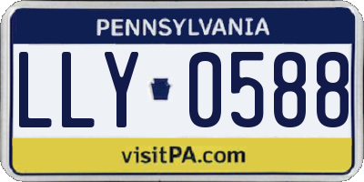 PA license plate LLY0588