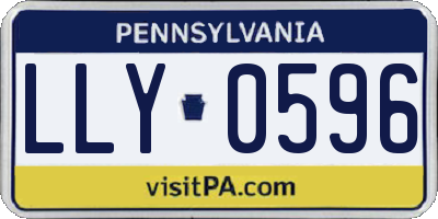 PA license plate LLY0596