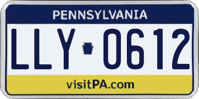 PA license plate LLY0612