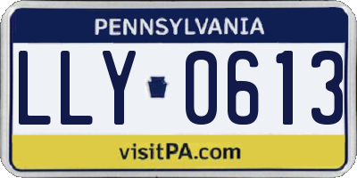 PA license plate LLY0613
