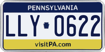 PA license plate LLY0622