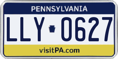 PA license plate LLY0627