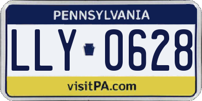 PA license plate LLY0628