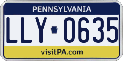 PA license plate LLY0635
