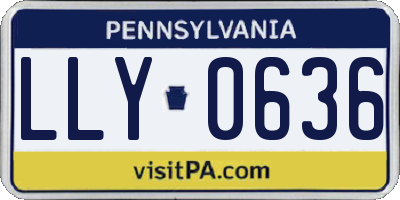 PA license plate LLY0636