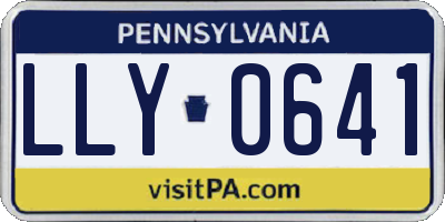 PA license plate LLY0641