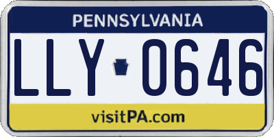 PA license plate LLY0646