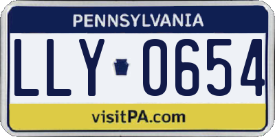PA license plate LLY0654