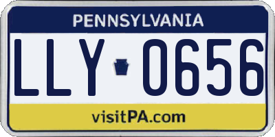 PA license plate LLY0656