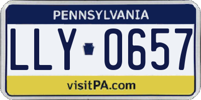 PA license plate LLY0657