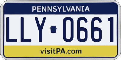 PA license plate LLY0661