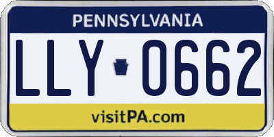 PA license plate LLY0662