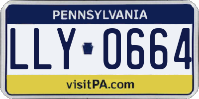 PA license plate LLY0664
