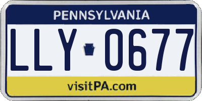 PA license plate LLY0677
