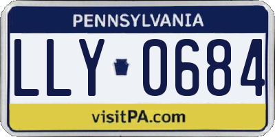 PA license plate LLY0684