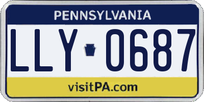 PA license plate LLY0687