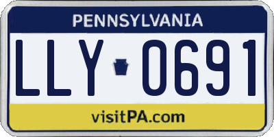 PA license plate LLY0691
