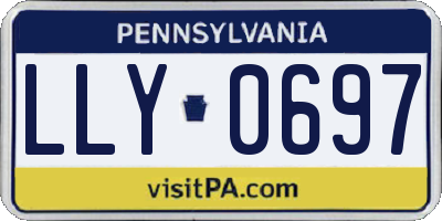 PA license plate LLY0697