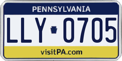 PA license plate LLY0705