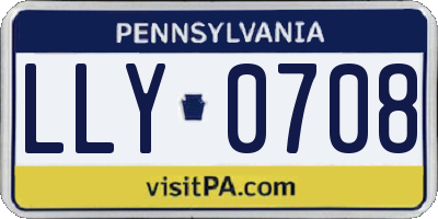 PA license plate LLY0708