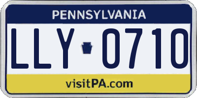 PA license plate LLY0710