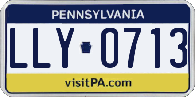 PA license plate LLY0713