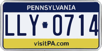 PA license plate LLY0714