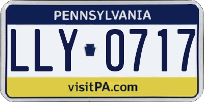 PA license plate LLY0717