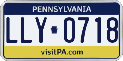 PA license plate LLY0718